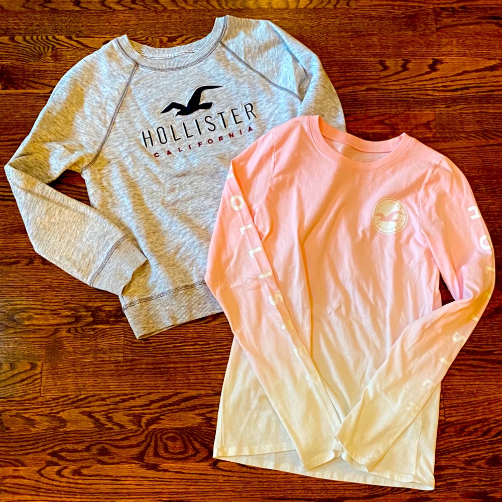 Hollister sweatshirt tshirt 2pc lot size S